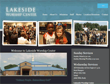 Tablet Screenshot of lakesideworshipcenter.com
